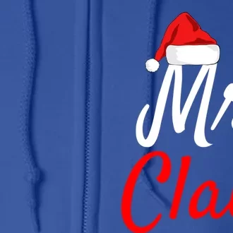 Mr Claus Cute Gift Daddy Claus Mama Claus Sweaters Pjs Cute Gift Full Zip Hoodie