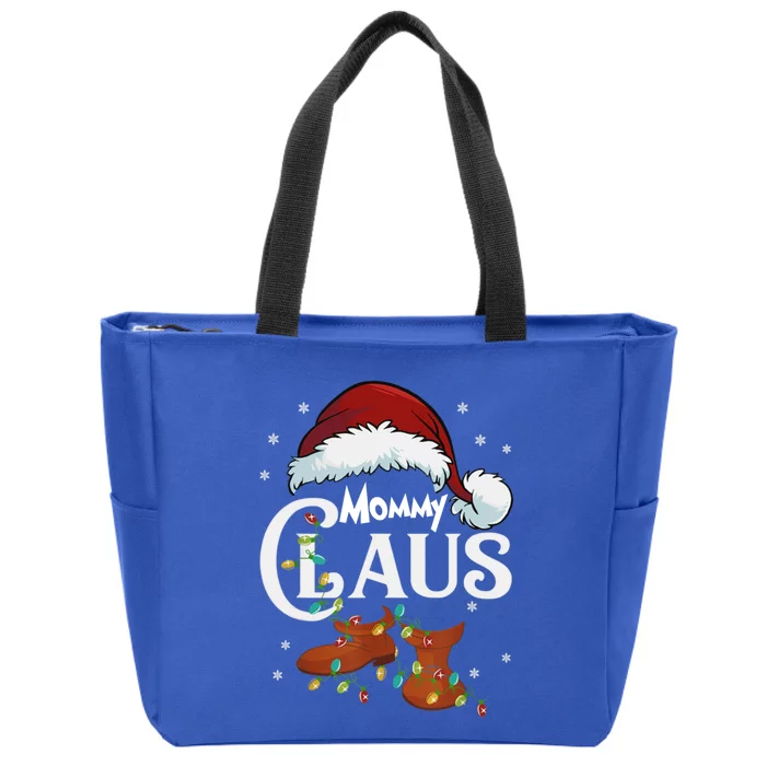 Mommy Claus Christmas Mommy Santa Family Matching Pjs Meaningful Gift Zip Tote Bag