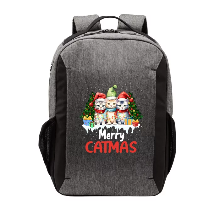 Merry Catmas Christmas Festive Feline Fun Cat Tees Gift Vector Backpack