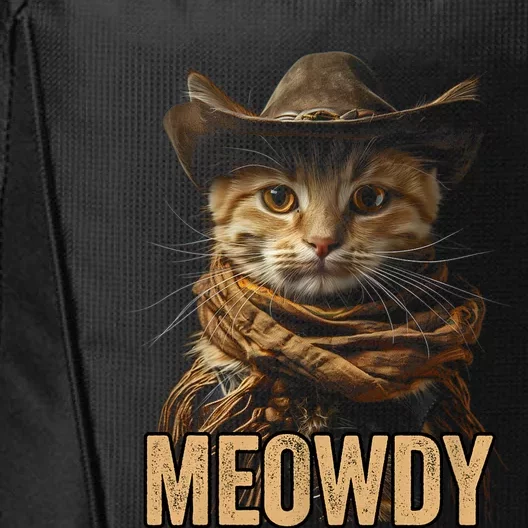 Meowdy Cowboy Cat Country Western Funny Cat City Backpack