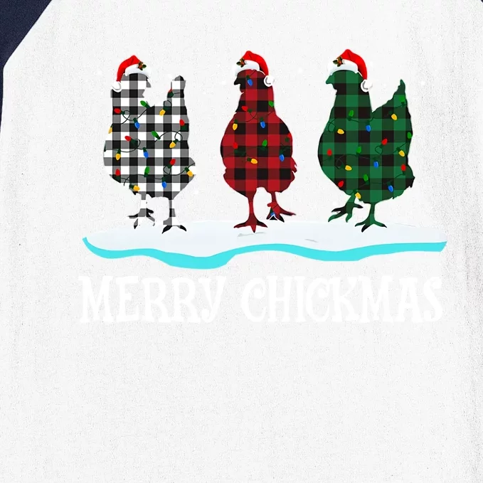 Merry Chickmas Cute Gift Baseball Sleeve Shirt