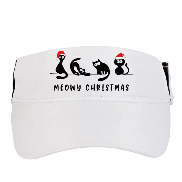 Meowy Catmas Cat Christmas Cute Kitten Cats Santa Hat Xmas Adult Drive Performance Visor