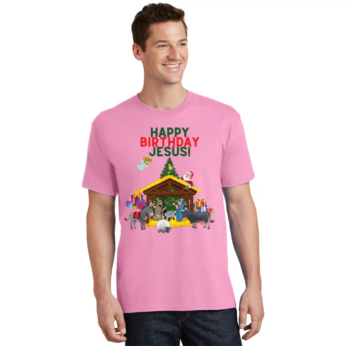 Merry Christmas Christian Happy Birthday Jesus Christ Xmas T-Shirt