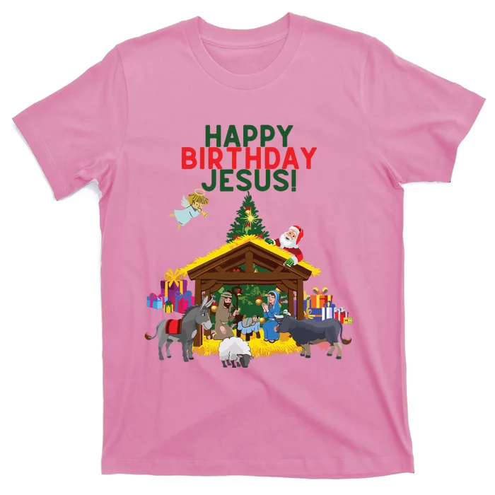 Merry Christmas Christian Happy Birthday Jesus Christ Xmas T-Shirt