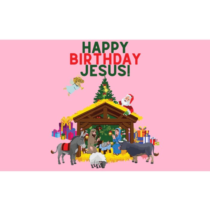 Merry Christmas Christian Happy Birthday Jesus Christ Xmas Bumper Sticker