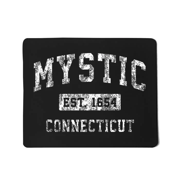 Mystic Connecticut Ct Vintage Established Sports Mousepad