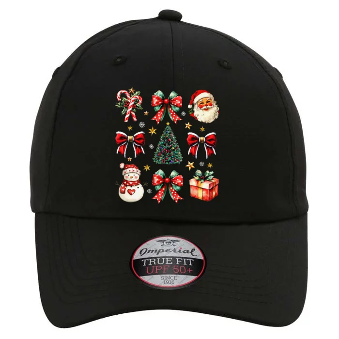 Merry Christmas Coquette Bows Girl Women Santa Claus Snowman The Original Performance Cap