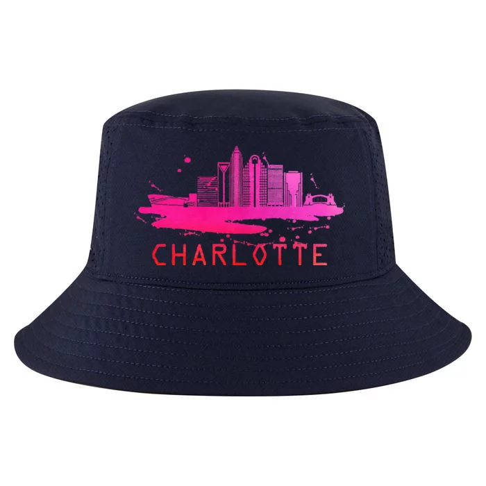 Modern Charlotte Cityscape Souvenir Charlotte Skyline Cool Comfort Performance Bucket Hat