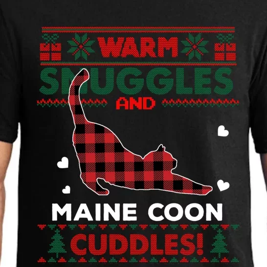 Maine Coon Cat Lover Cute Cat Xmas Ugly Christmas Sweater Meaningful Gift Pajama Set