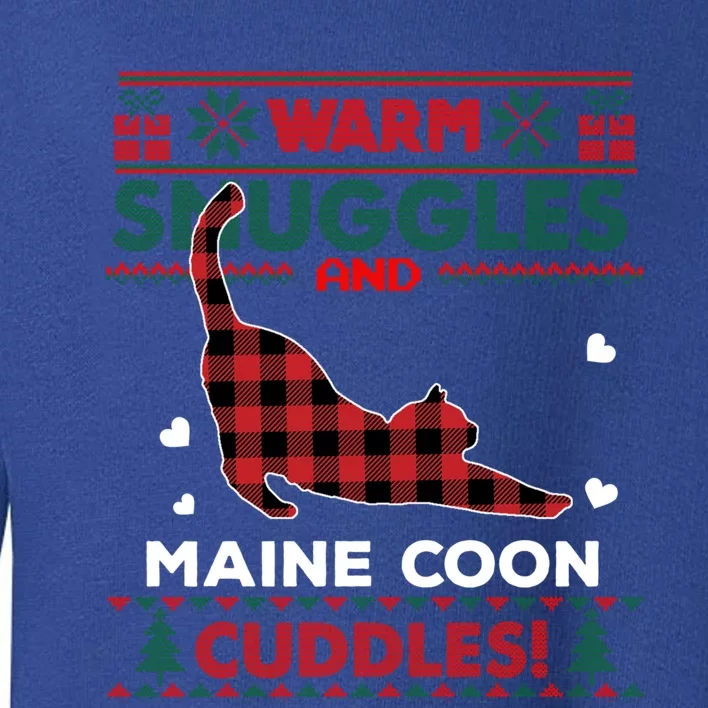 Maine Coon Cat Lover Cute Cat Xmas Ugly Christmas Sweater Meaningful Gift Toddler Sweatshirt