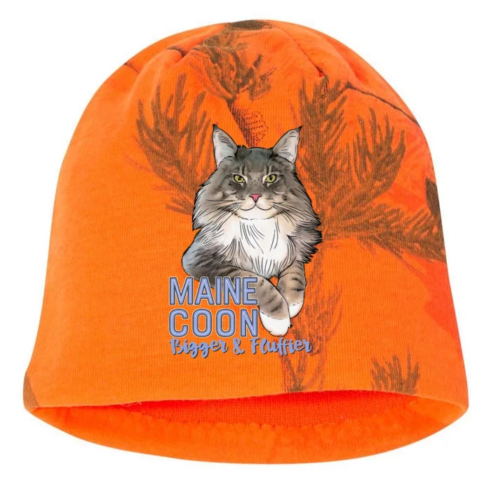 Maine Coon Cat Bigger & Fluffier Funny Kati - Camo Knit Beanie