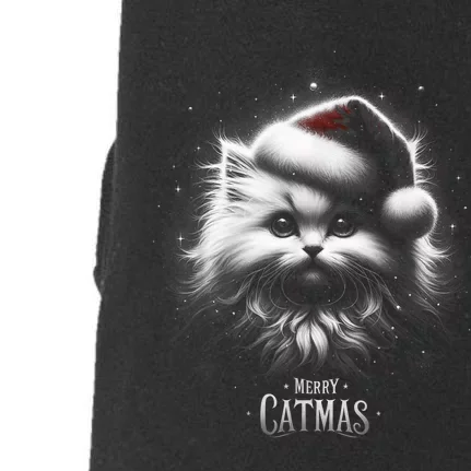 Merry Catmas Cat Lover Funny Christmas Doggie 3-End Fleece Hoodie