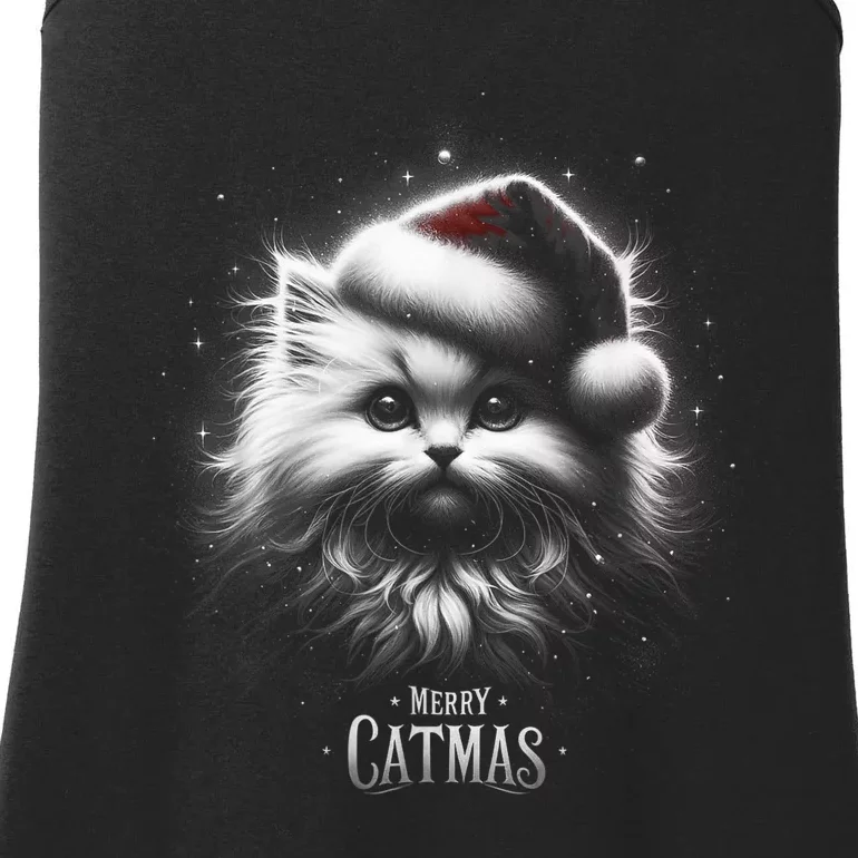 Merry Catmas Cat Lover Funny Christmas Ladies Essential Tank