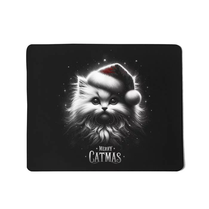 Merry Catmas Cat Lover Funny Christmas Mousepad