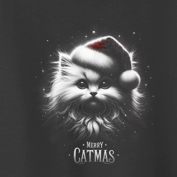 Merry Catmas Cat Lover Funny Christmas Toddler T-Shirt