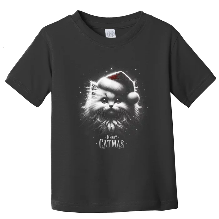 Merry Catmas Cat Lover Funny Christmas Toddler T-Shirt