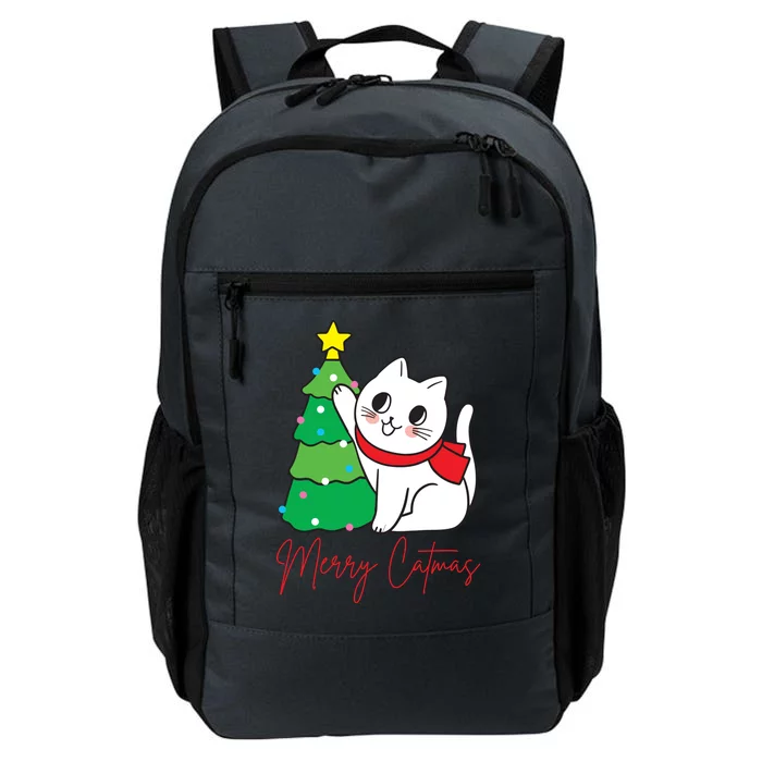 Merry Catmas Cute Christmas Cat Lover Daily Commute Backpack