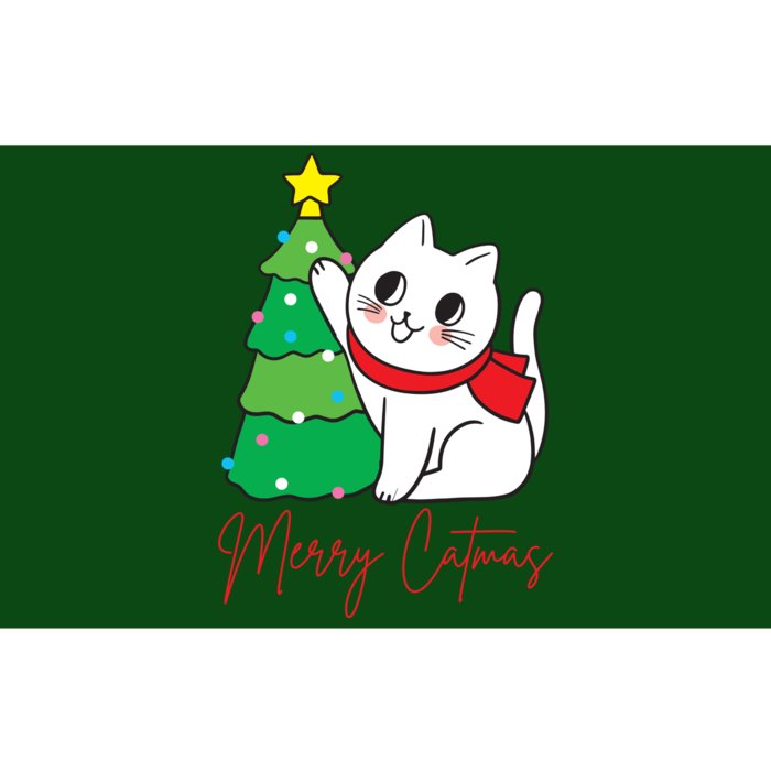 Merry Catmas Cute Christmas Cat Lover Bumper Sticker