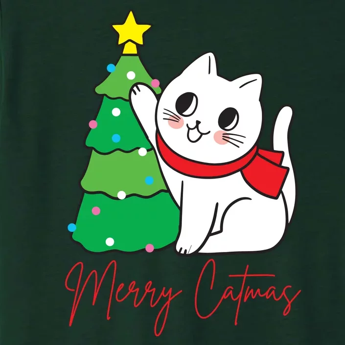 Merry Catmas Cute Christmas Cat Lover ChromaSoft Performance T-Shirt