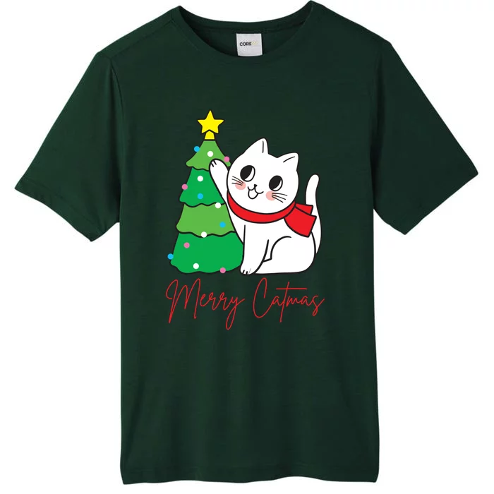 Merry Catmas Cute Christmas Cat Lover ChromaSoft Performance T-Shirt