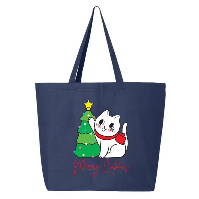 Merry Catmas Cute Christmas Cat Lover 25L Jumbo Tote