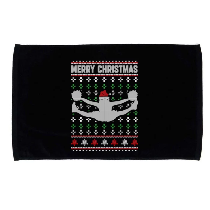 Merry Christmas Cheerleading Lover Ugly Xmas Dance Cute Gift Microfiber Hand Towel