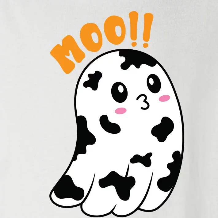 Moo! Cute Cow Boo Ghost Halloween Animal Toddler Long Sleeve Shirt