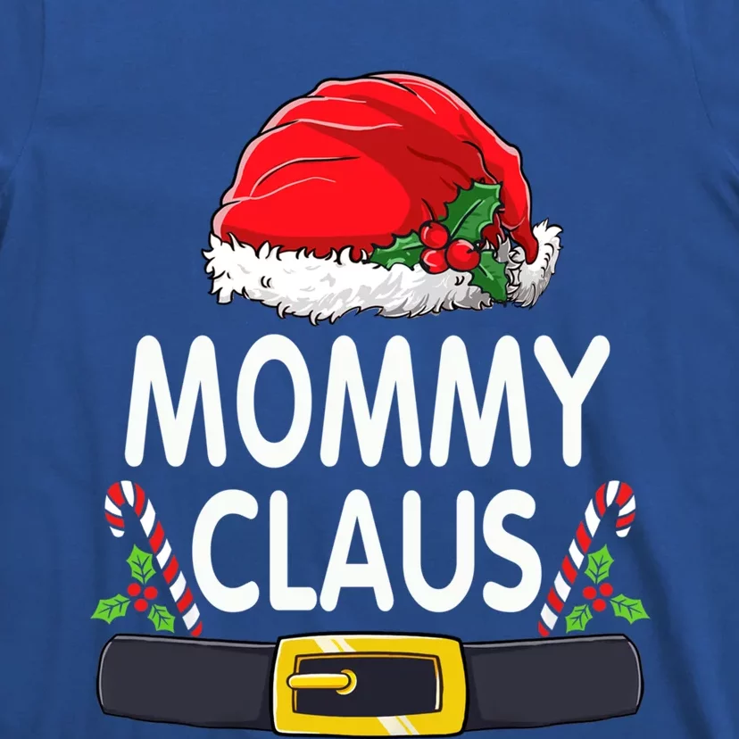 Mommy Claus Christmas Pajamas Santa Hat Matching Family Mom Gift T-Shirt