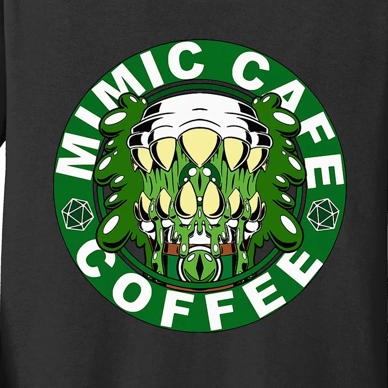 Mimic Cafe Coffee Kids Long Sleeve Shirt