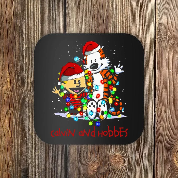 Merry Christmas Calvins And Arts Comics Hobbes Gift For Fans Coaster