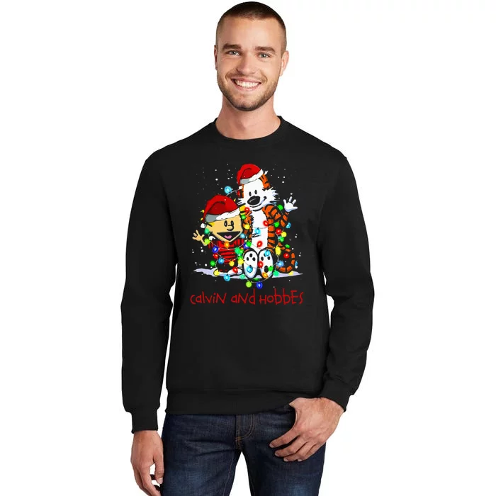 Merry Christmas Calvins And Arts Comics Hobbes Gift For Fans Tall Sweatshirt