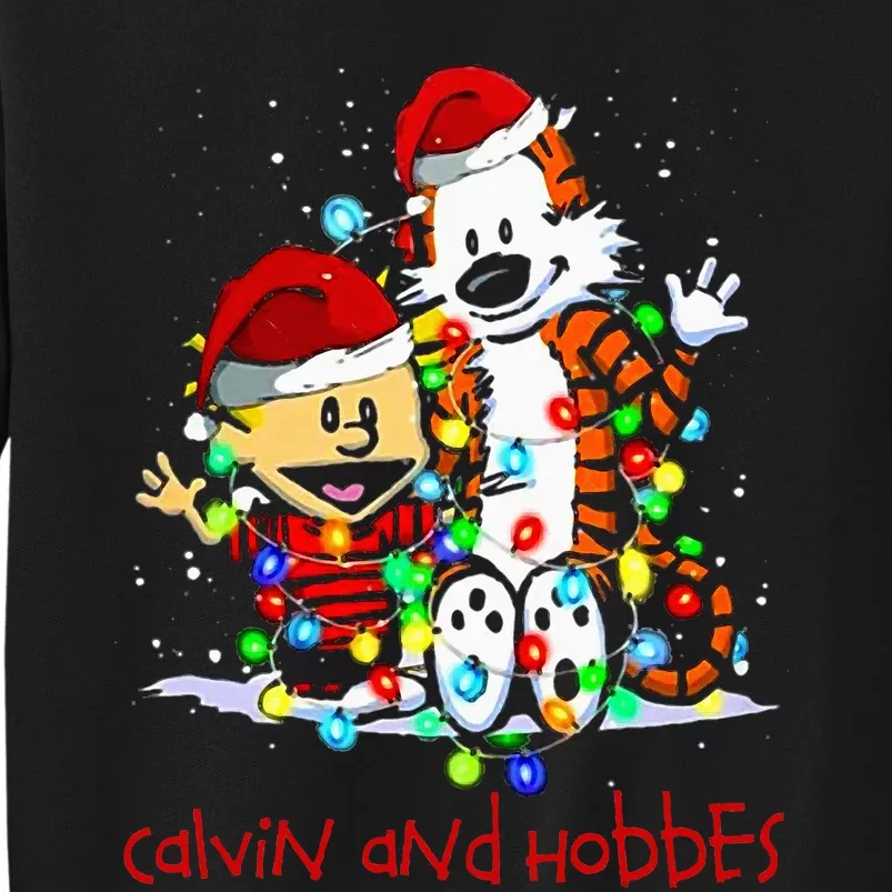 Merry Christmas Calvins And Arts Comics Hobbes Gift For Fans Tall Sweatshirt