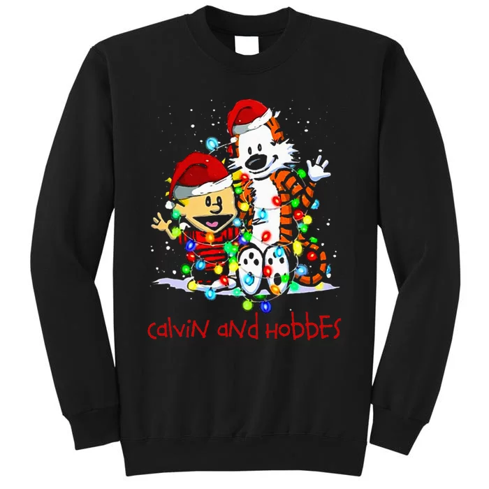 Merry Christmas Calvins And Arts Comics Hobbes Gift For Fans Tall Sweatshirt