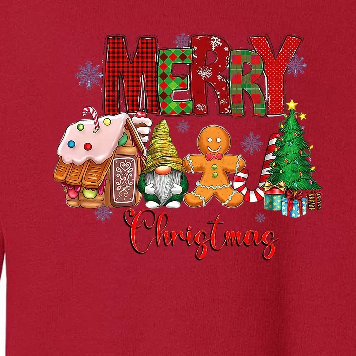 Merry Christmas Candy House Lemon Gnome Gingerbread Pajamas Toddler Sweatshirt