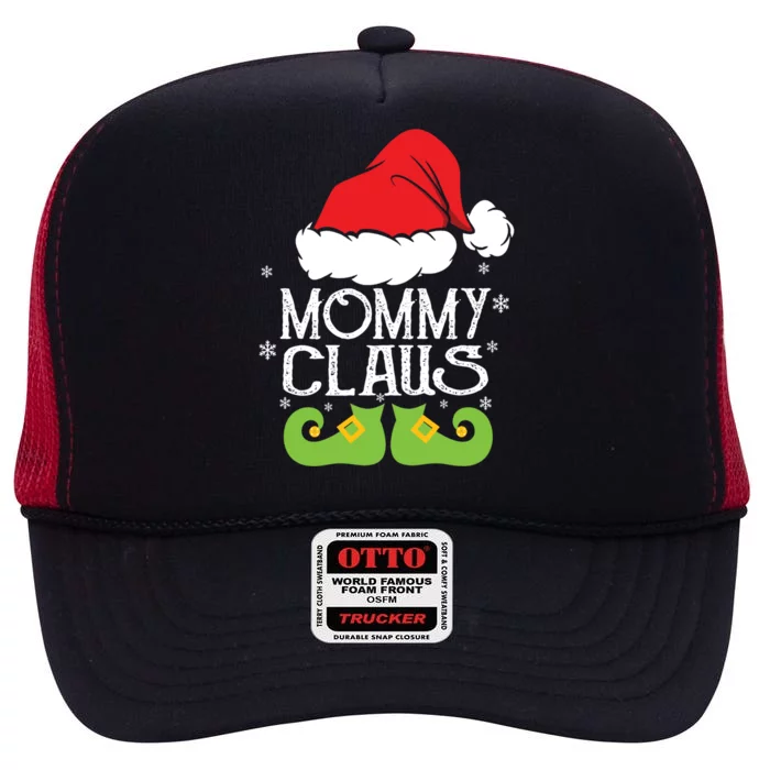 Mommy Claus Christmas Santa Family Matching Pajamas Xmas Great Gift High Crown Mesh Trucker Hat