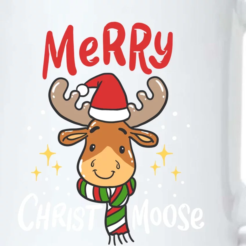 Merry Christmas Christmoose Moose Reindeer Antler Funny Gift Meaningful Gift Black Color Changing Mug