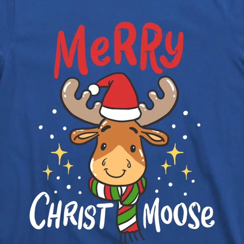 Merry Christmas Christmoose Moose Reindeer Antler Funny Gift Meaningful Gift T-Shirt