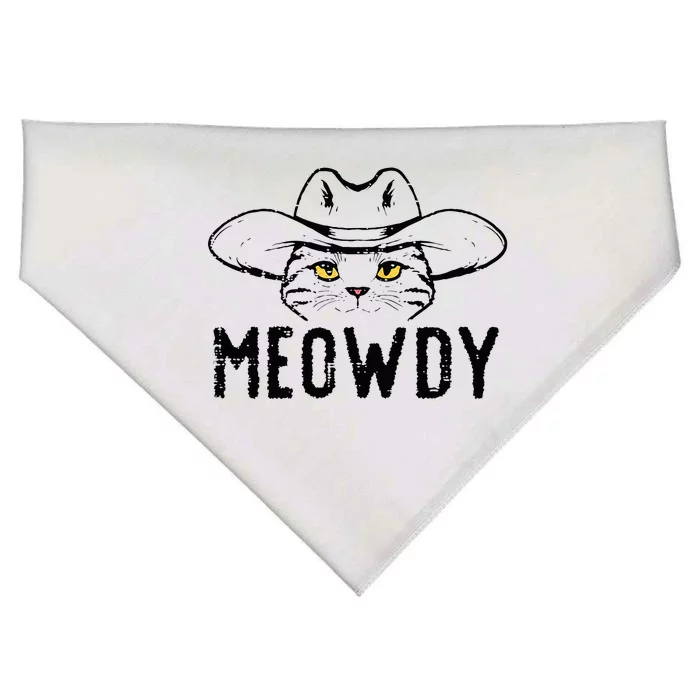 Meowdy Cat Cowboy Funny Meme Country Texas USA-Made Doggie Bandana