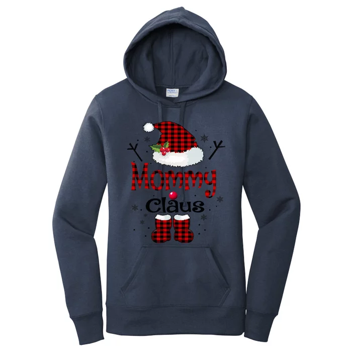 Mommy Claus Christmas Santa Family Matching Pajamas Xmas Funny Gift Women's Pullover Hoodie