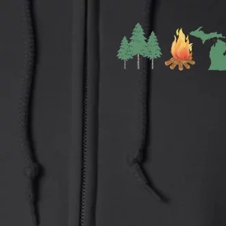 Michigan Camping Canoeing And Hiking Nature Full Zip Hoodie