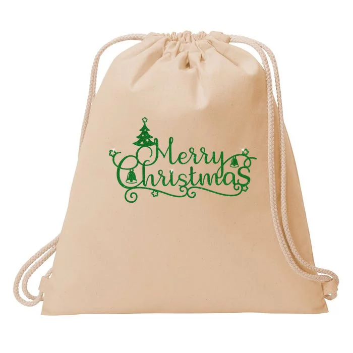 Merry Christmas Cute Gift Drawstring Bag