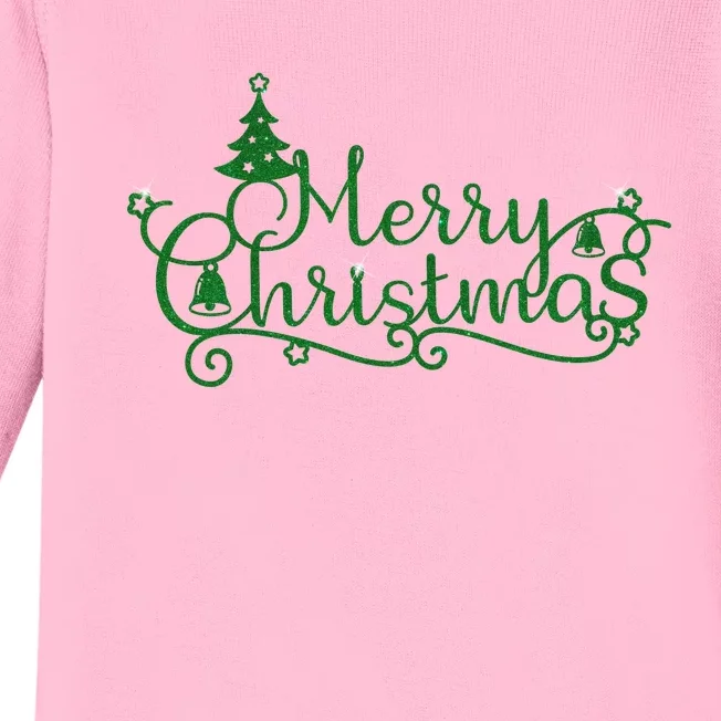 Merry Christmas Cute Gift Baby Long Sleeve Bodysuit