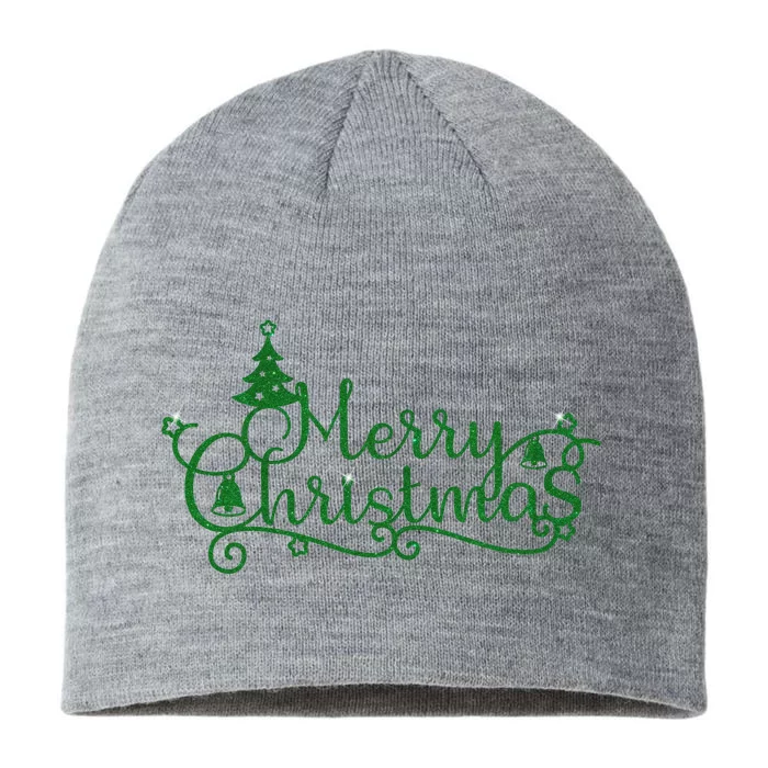 Merry Christmas Cute Gift 8 1/2in Sustainable Knit Beanie