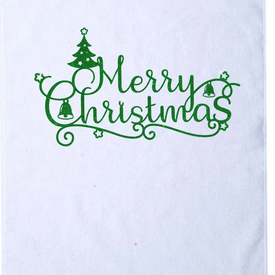 Merry Christmas Cute Gift Platinum Collection Golf Towel