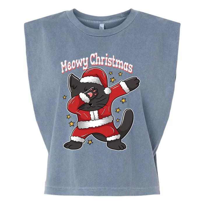 Meowy Christmas Cute Cat Ugly Sweater/ Great Gift Garment-Dyed Women's Muscle Tee