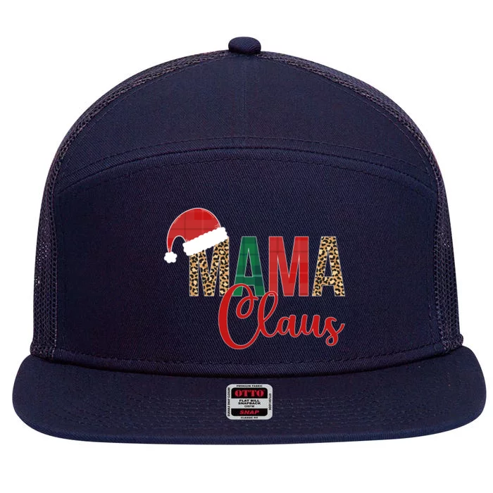 Mama Claus Christmas Family Matching Xmas Party Meaningful Gift 7 Panel Mesh Trucker Snapback Hat