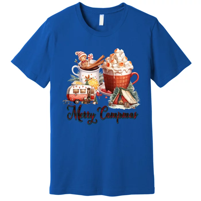 Merry Campmas Christmas Funny Camping Meaningful Gift Premium T-Shirt