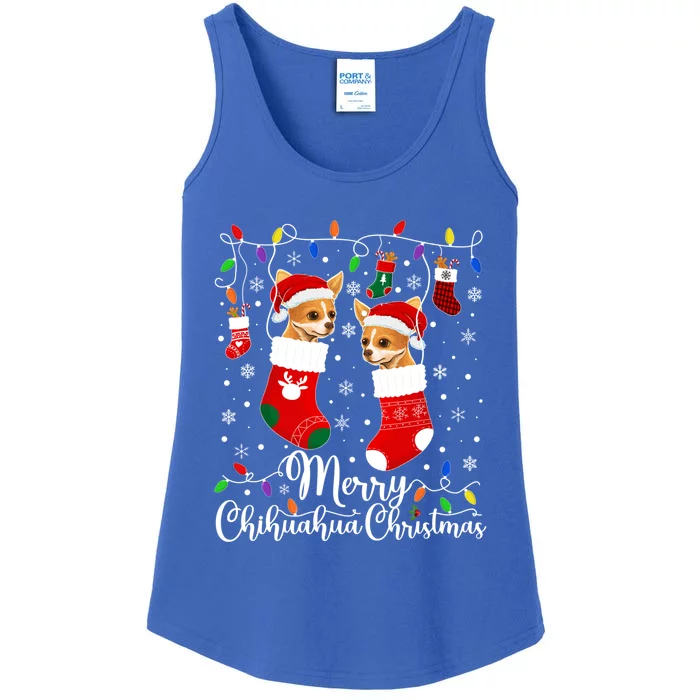 Merry Chihuahua Christmas Chihuahua Xmas Party Cute Gift Ladies Essential Tank