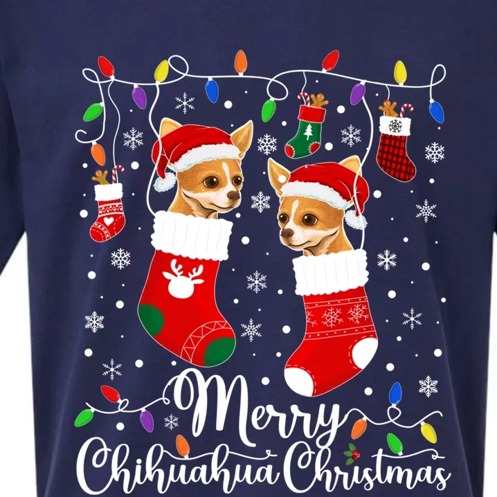 Merry Chihuahua Christmas Chihuahua Xmas Party Cute Gift Sueded Cloud Jersey T-Shirt