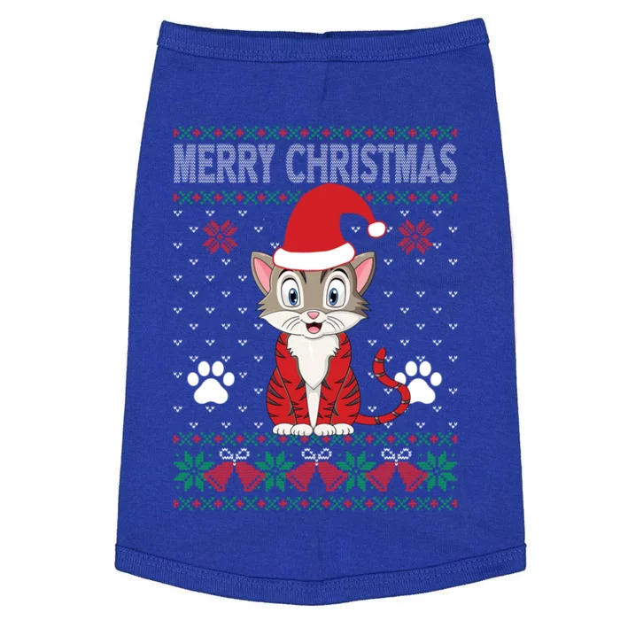 Merry Christmas Cat Ugly Christmas Sweater Gift Doggie Tank